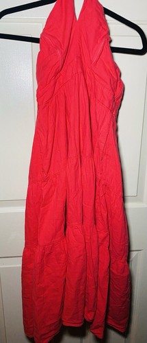 Universal Threads Damen korallenrot trägerloses Sommer Midikleid Größe Medium - Bild 1 von 3