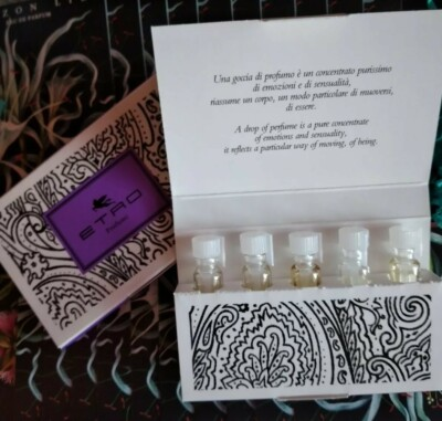 #ad ETRO ITALIAN FRAGRANCE EDT PERFUME SAMPLE BOX 💐 5 VIALS Nichè SAMPLE Set $15.95