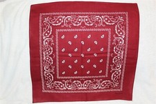 BANDANA BURGUNDY PAISLEY HANDKERCHIEF SET OF 3