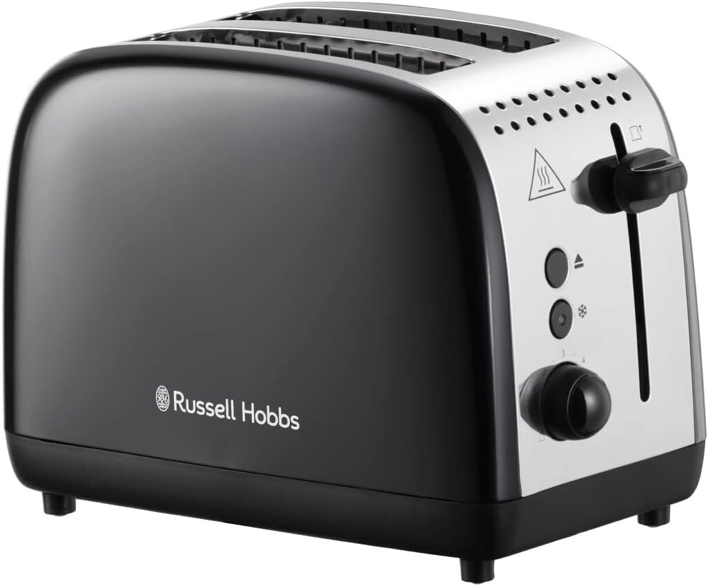 Russell Hobbs Colours Plus Black Long Slot Slice Toaster 26550 Yr  Guarantee