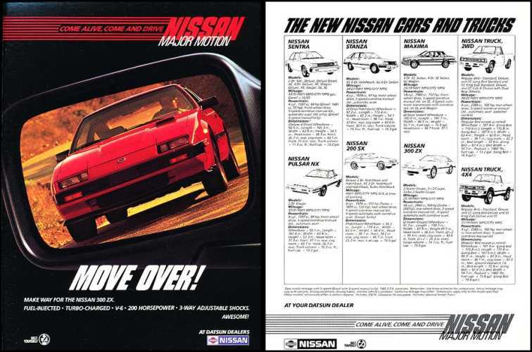 1985 Nissan 300ZX 300-ZX 2-page Advertisement Print Art Car Ad