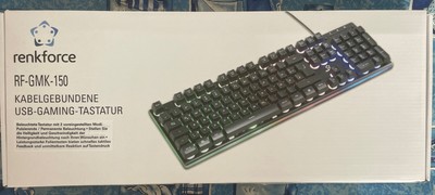 Renkforce RF-GMK-150 USB Gaming-Tastatur Deutsch, QWERTZ Schwarz Beleuchtet