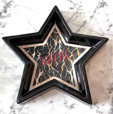 GUCCI × DISNEY × richardginori1735 皿 トレイ Gucci Marbled Porcelain Star Change Tray Richard Ginori Dish Black