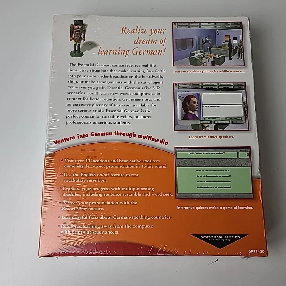 Software de lenguaje interactivo Essential Software nuevo para '99 CD ROM alemán nos Foto 2 de 4