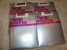VINTAGE LOT OF 4 STOCKINGS NEW IN PKG. THIGH HIGH STOCKINGS HANES