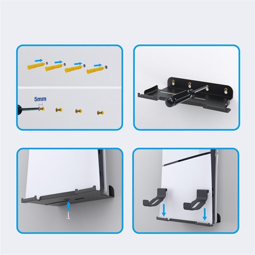 For Ps5 Slim Holder Wall Mount Brackets Kit Playstation 5 Storage Stand - Afbeelding 6 van 6
