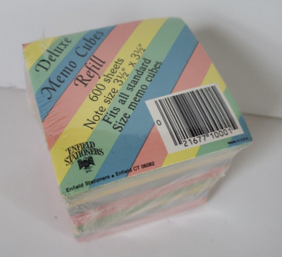 Deluxe Memo Cubes Refill Note Paper 600 Sheets 3 1/2