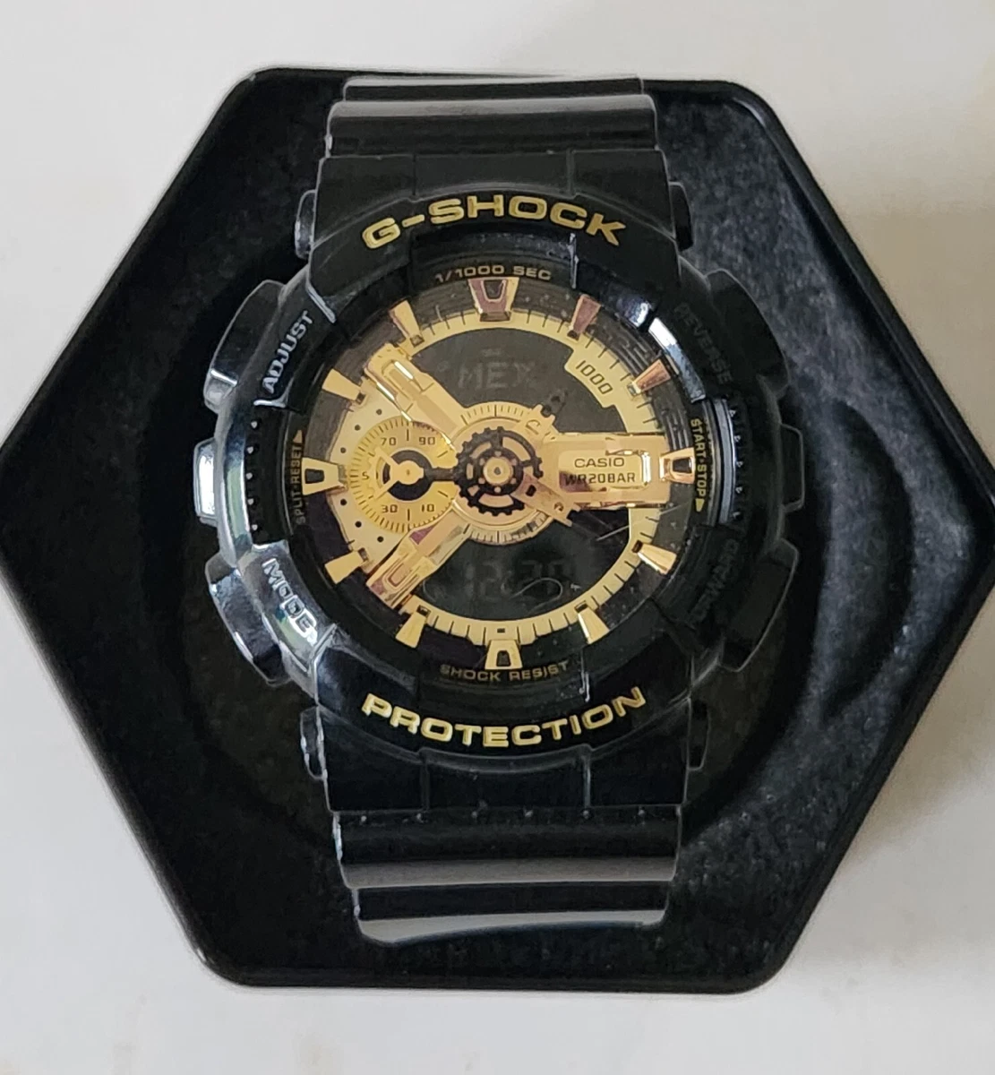 Casio G Shock X Large Skeleton Gold Dial GA110GB 1 Watch