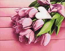 Tulips and Love WD022 18.9 x 14.9 inches Crafting Spark Diamond Painting Kit