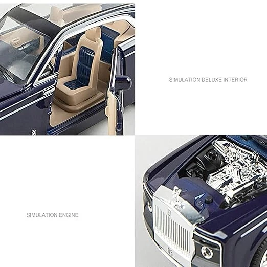 Rolls-Royce White Diecast Alloy Metal Pull Back Die-cast Car 1:24 New - Image 2 of 4