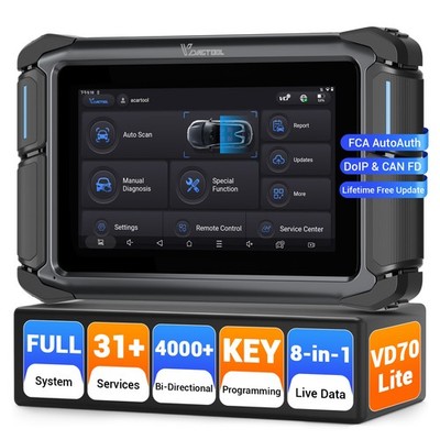 VDIAGTOOL VD70 Lite Car OBD2 Scanner Full System Diagnostic Tool Active Test FCA
