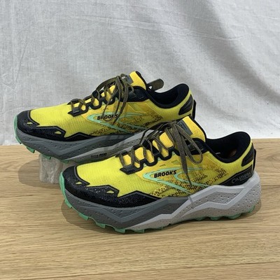 Brooks Caldera 7 Men s Size 8 D Yellow Gray Black Running Shoes Great