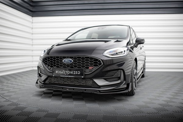 Front Ansatz V.4 +Flaps FüR Ford Fiesta ST / St-Line Mk8 Facelift Schwarz-image