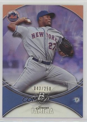 2016 Bowman Platinum Purple 43/250 Jeurys Familia #17 2u3