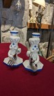 Danbury Mint Pillsbury Doughboy Candlestick Holders Candles Set "Perfect"!  — photo 1