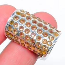 Smokey Quartz Gemstone Silver Plated Jewelry Ring 8 (10909) S2730 M150