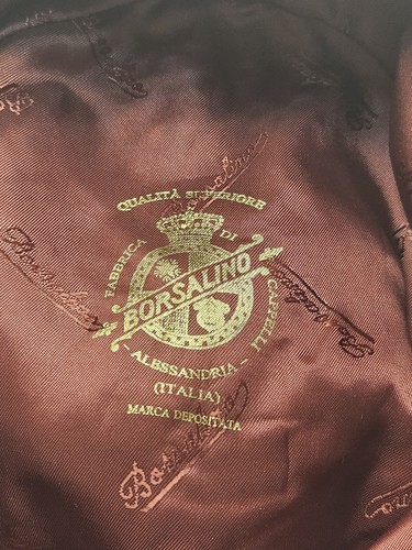 Sombrero cubo Borsalino vintage fieltro de piel con cinta excelente estado de limpieza - Imagen 9 de 12