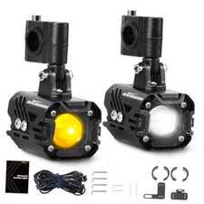 maXpeedingrods 2X Motorcycle Auxiliary Lights with High Low Beam, 8000LM 3.1in