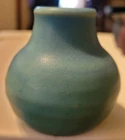 Van Briggle Small Pottery vase Blue & Green See Pics For Actual Size Signed