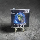 1 Gram Elemental Series : Earth .999 Fine Silver Color and Gold Gilded Chase