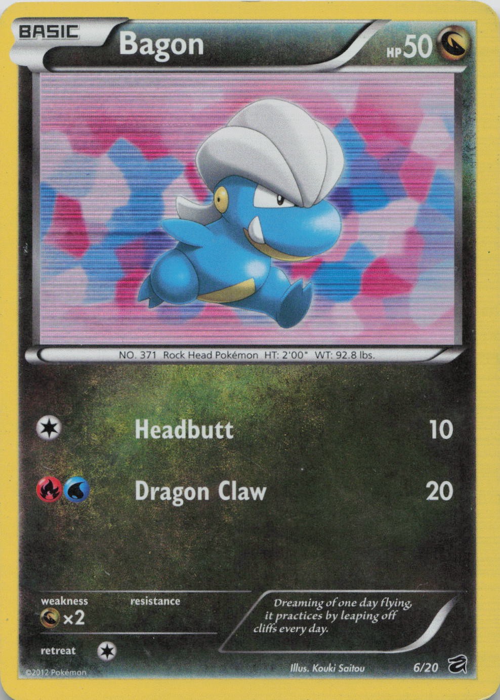 Bagon 6/20 Holo Rare Dragon Vault Pokemon Lightly Played