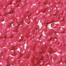 5mm Cup Sequins Neon Pink Fluorescent Transparent Glossy Matte Duo Made in USA