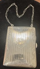 Antique Sterling Chatelaine Dance Compact Coin Purse Monogrammed Sold As Is
