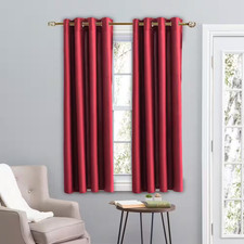 Pomegranate Woven Grommet Room Darkening Curtain - 56 In. W X 45 In. L