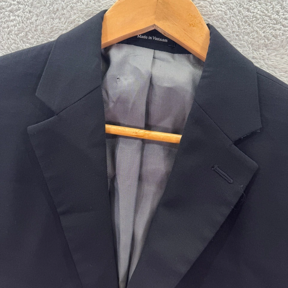 NEW Pronto Uomo Mens Blazer 36S Black Wool Blend Two Button Suit Jacket Casual - Image 2 of 4