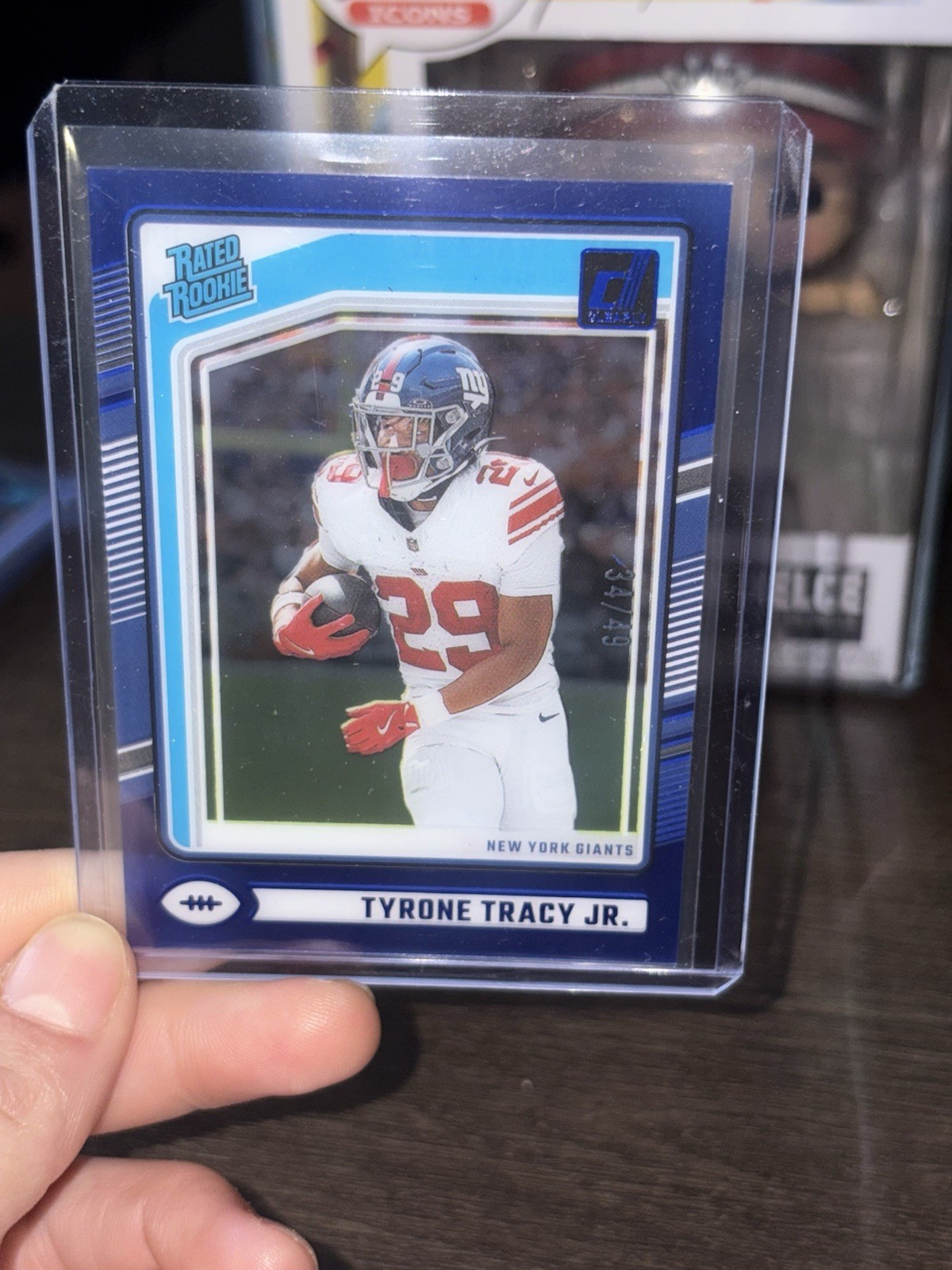 2024 Donruss Clearly Tyrone Tracy Jr Rated Rookie Blue /49