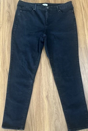 Jessica Simpson Jeans Skinny Black Stretch Size 16 W39” L29” High Rise 5 Pockets