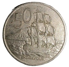 New Zealand 50 Cents 1974