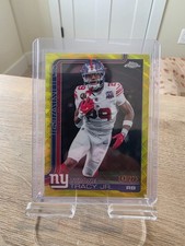 2025 Topps Chrome Football YELLOW WAVE /275 Tyrone Tracy Jr. #228 GIANTS