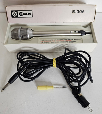 Vintage Chiayo F-306 Wireless Or Wired Microphone In Original Box