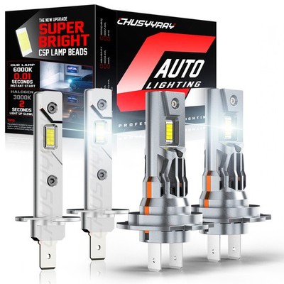 4X H1+H7 LED Faro Alto/Bajo Bombillas Blanco For 2004 2005 2006 Hyundai Elantra