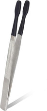 Tweezers Rubber Coated Pvc 'Soft Non Marring Flat Tips Lab Hobby Bead Craft Tool