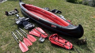 Grabner Adventure Kanu Aufblasbar Gummi Stechpaddel Rafting Wildwasser