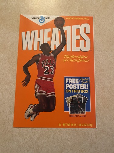 Michael Jordan 1989 Wheaties Poster 17 x 23. #2 of 4 The Nike Graffiti Wall - Picture 2 of 3
