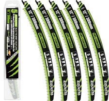 12-Inch Arc Curved Reciprocating Saw Blades Set with Storage Box – 5 Pieces, 5 T