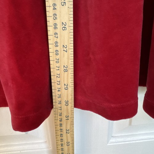 Gymboree Gr. 12 "Viele Punkte" rotes Velourskleid - Strumpfhose ohne Fuß - Bild 5 von 8