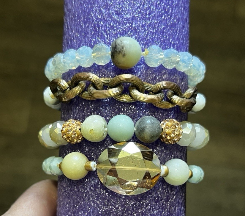 Beautiful Garden Party Stackable Beaded Stretch B… - image 6