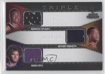 2008 SP Rookie Threads Triple Marreese Speights Anthony Randolph #RTT-RLS RC 0a1
