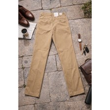 Good Fellow High Performance Cotton Chinos Tan Beige Straight Leg Trousers Mens