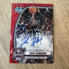 2024-25 Bowman Chrome University Josh Hubbard Auto 1st Red Wave /45