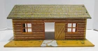 MARX FORT DEARBORN or APACHE PLAYSET VINTAGE TIN LITHO LOG CABIN BUILDING 1950's