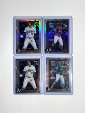 2025 Topps Chrome Update NICK KURTZ 4 Card Lot: Refractor, Sepia, 2 Base Rookie