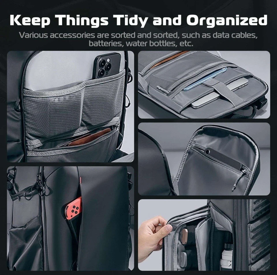 Mochila para cámara ULANZI BP09 bolsa para cámara versátil capacidad 22L con mini bolsa BP14 Foto 4 de 4