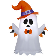 Way To Celebrate Ghost With Witch Hat 3.5 Ft Halloween Airblown Inflatable