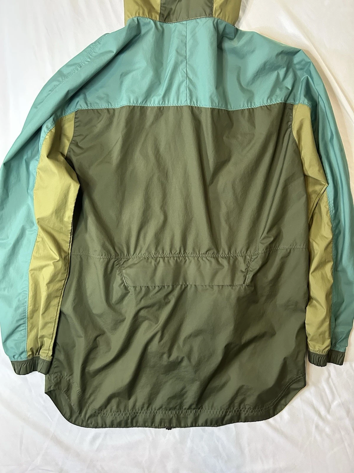 Nike Men’s Hooded Full Zip Colorblock Windbreaker Jacket Green/Blue Size S image 8