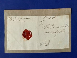 William Pitt THE ELDER Prime Minister very rare signature.